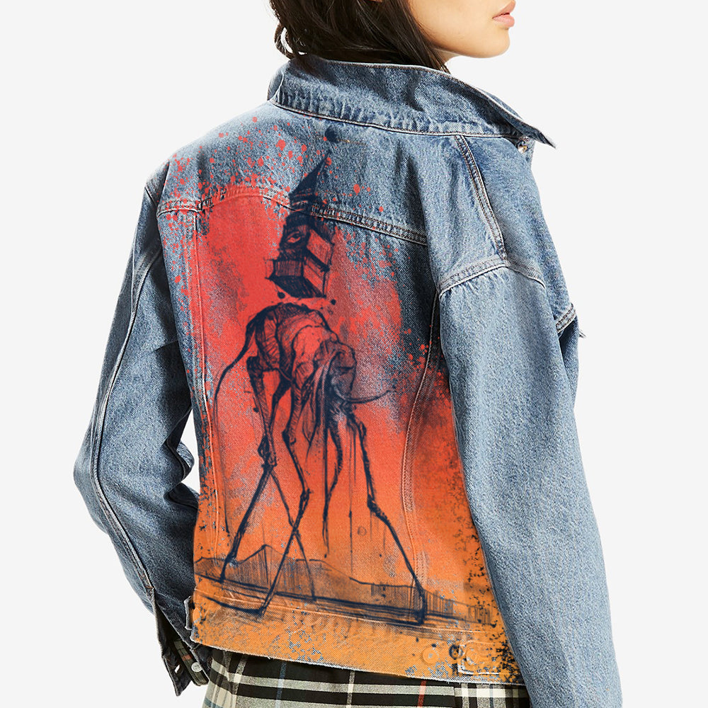 Dali's Elephant: Surreal Elegance Levi's Trucker Jacket