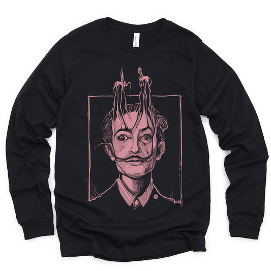Dali's Portrait Long Sleeve T-Shirt: Surreal Tribute
