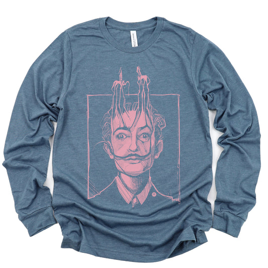 Dali's Portrait Long Sleeve T-Shirt: Surreal Tribute