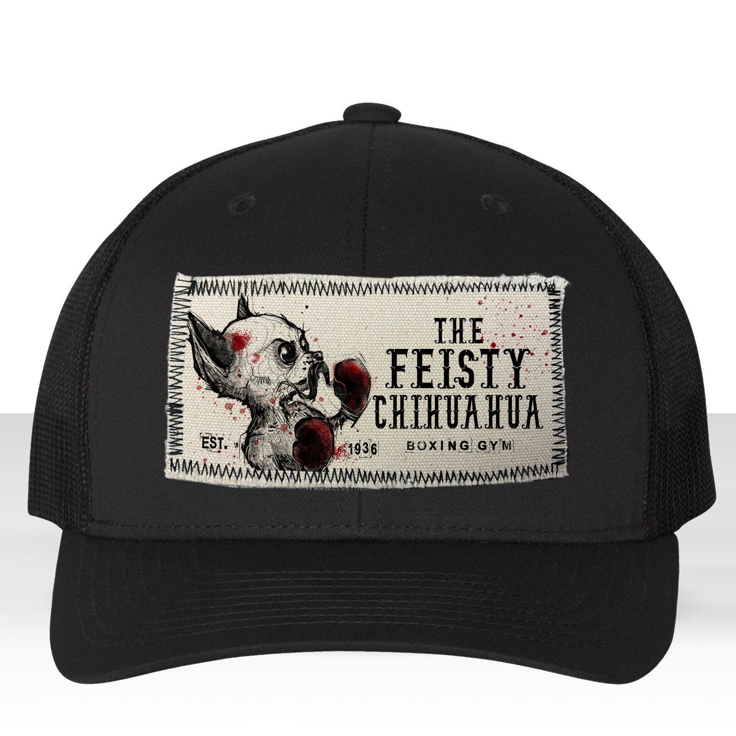 Feisty Chihuahua Boxing Gym Trucker Hat
