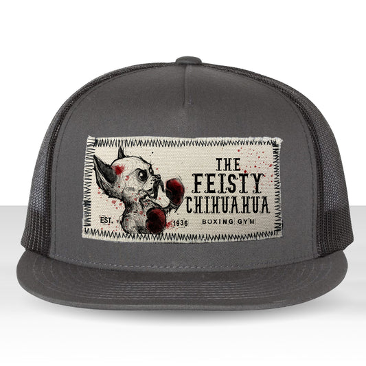 Feisty Chihuahua Boxing Gym Trucker Hat