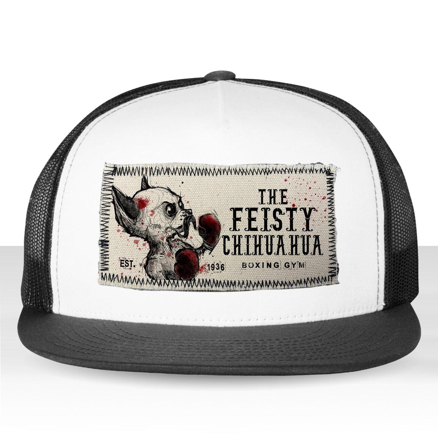 Feisty Chihuahua Boxing Gym Trucker Hat