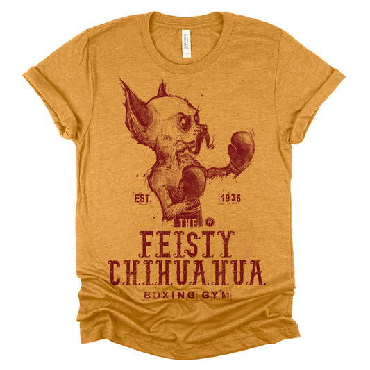 Feisty Chihuahua Boxing Gym: Punchy Pooch Attitude T-Shirt