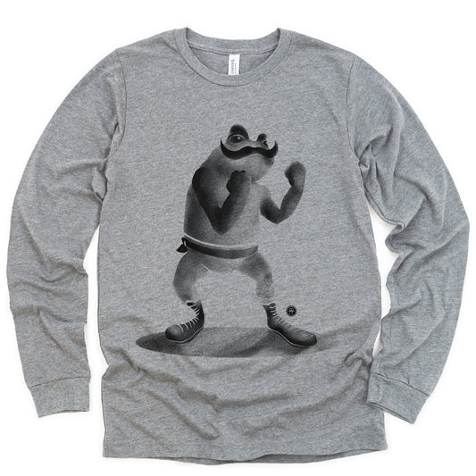 Fighting Frog Long Sleeve T-Shirt: Leap into Action