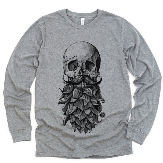 Hop Life Skull Long Sleeve T-Shirt: Crafted for Connoisseurs