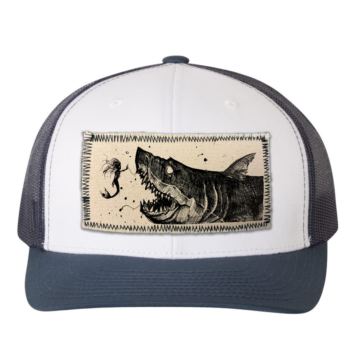 Mermaid & the Shark: Friends and Foes of the Sea Trucker Vintage
