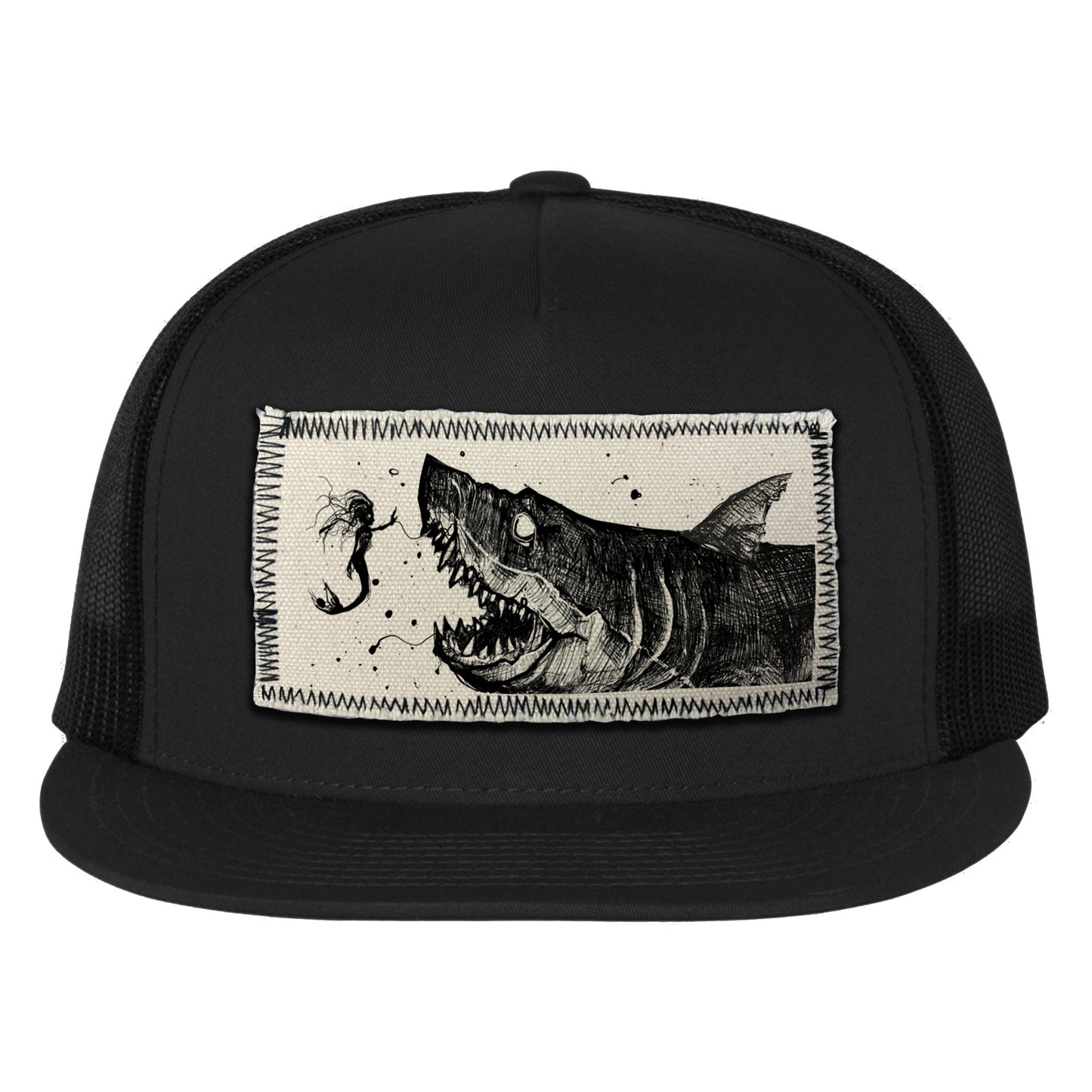 Mermaid & the Shark: Friends and Foes of the Sea Trucker Vintage