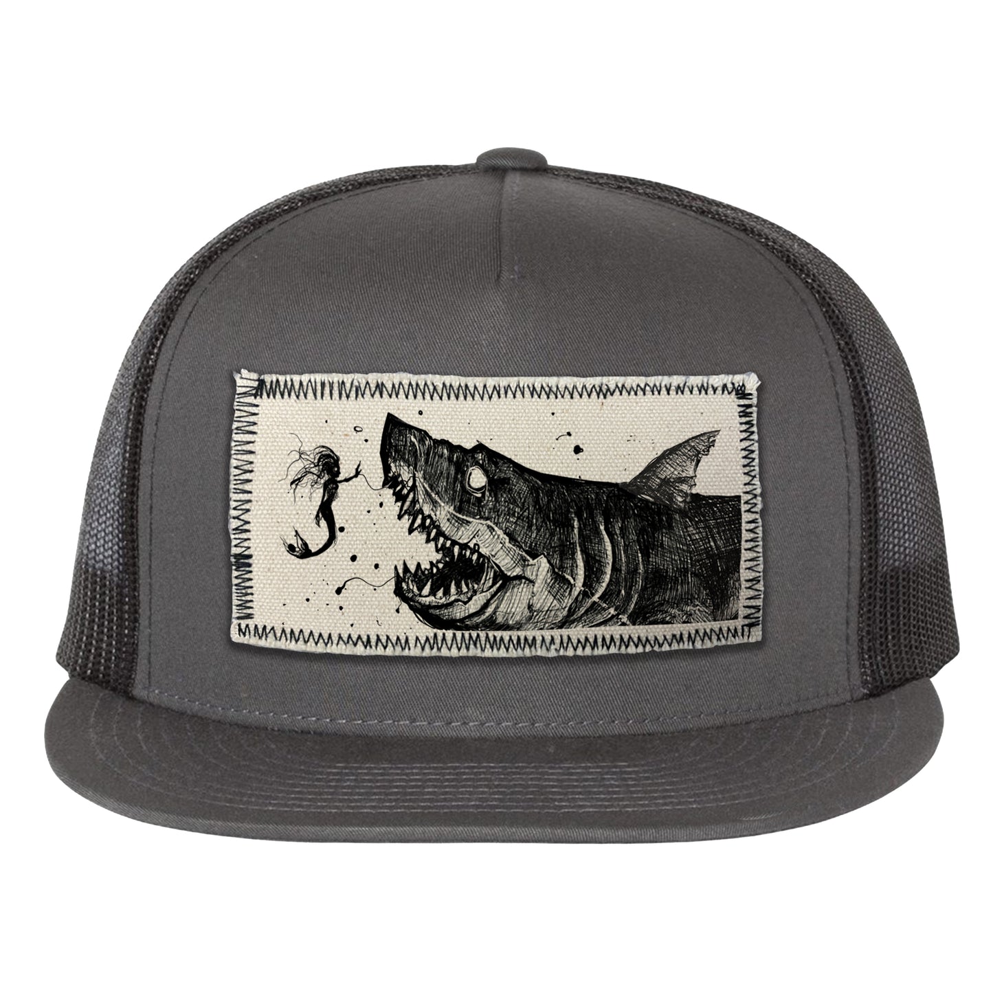 Mermaid & the Shark: Friends and Foes of the Sea Trucker Vintage