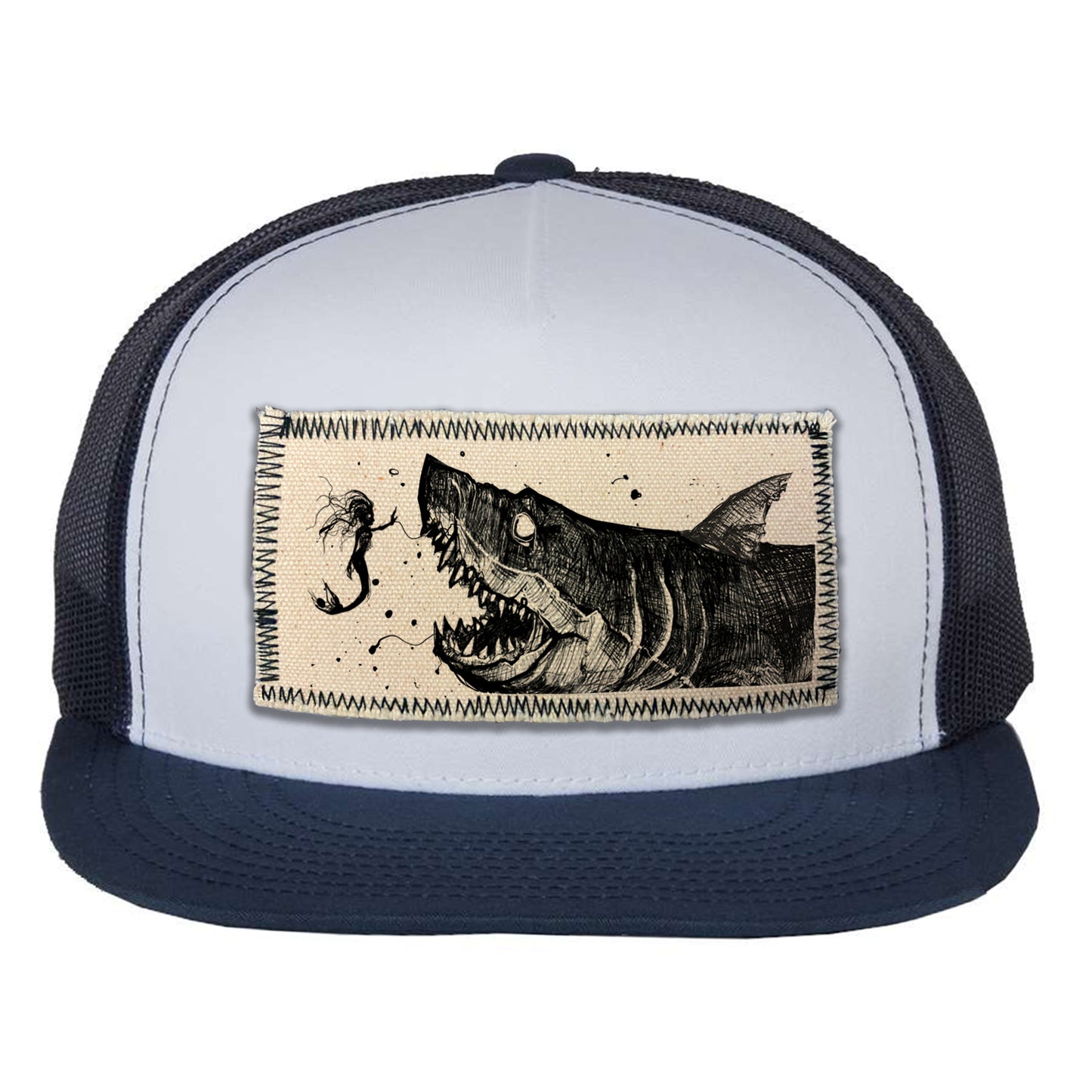 Mermaid & the Shark: Friends and Foes of the Sea Trucker Vintage