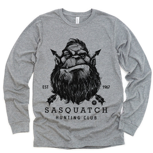 Sasquatch Custom Print Long Sleeve T-Shirt