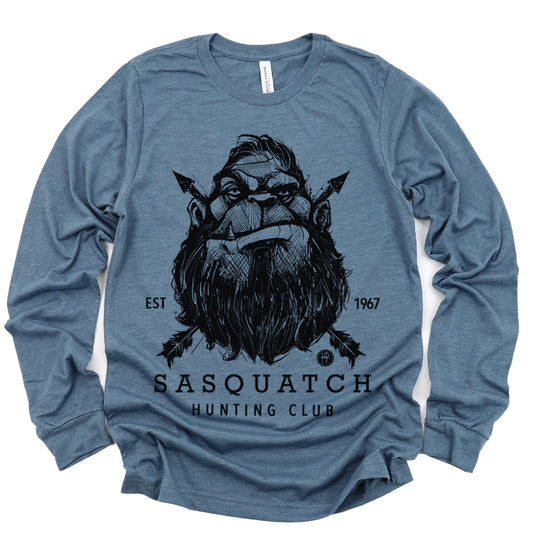 Sasquatch Custom Print Long Sleeve T-Shirt
