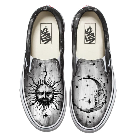 Sun & Moon Vans Slip ons