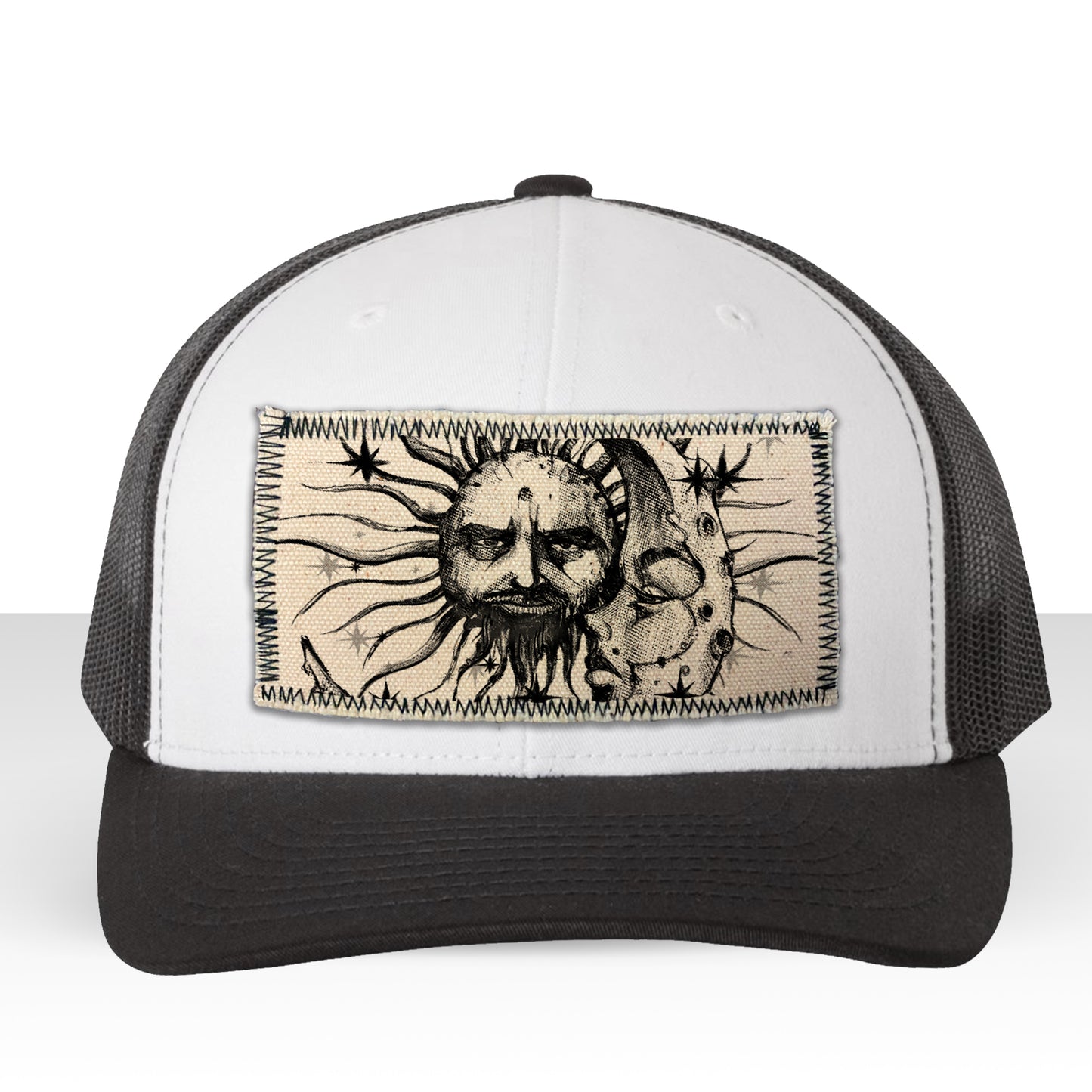 Sun & Moon: Celestial Duo Trucker Hat Art
