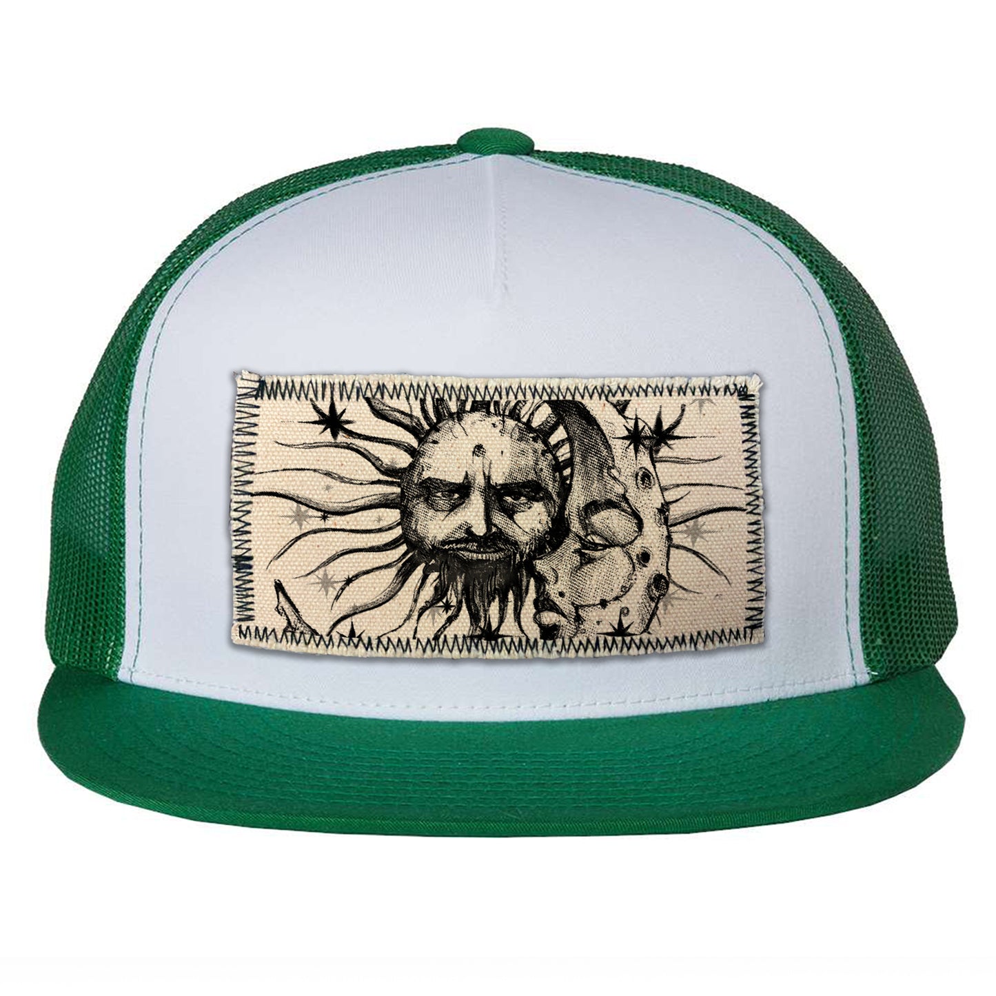 Sun & Moon: Celestial Duo Trucker Hat Art