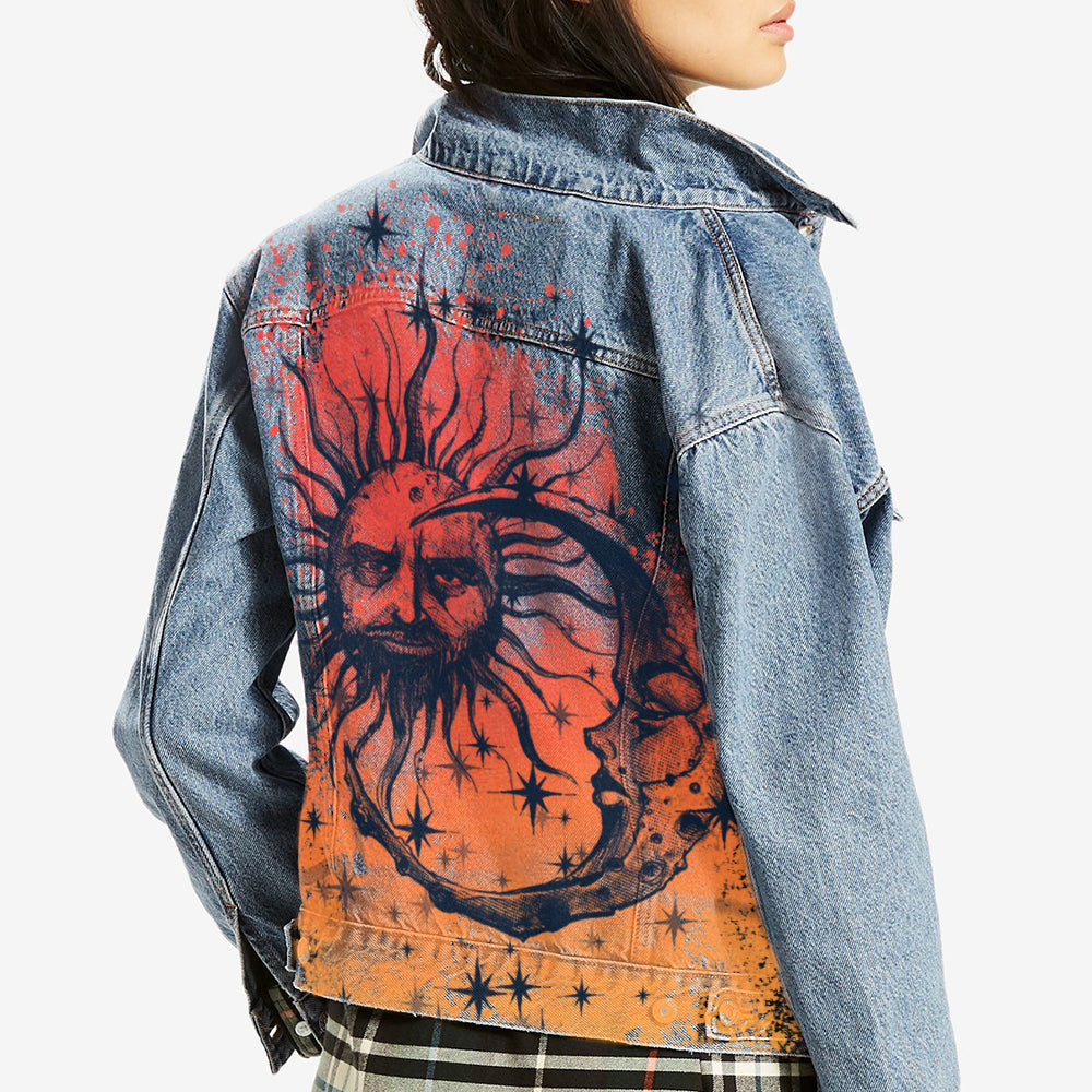 Sun & Moon: Celestial Duo Levi's Trucker Jacket – FabCreates