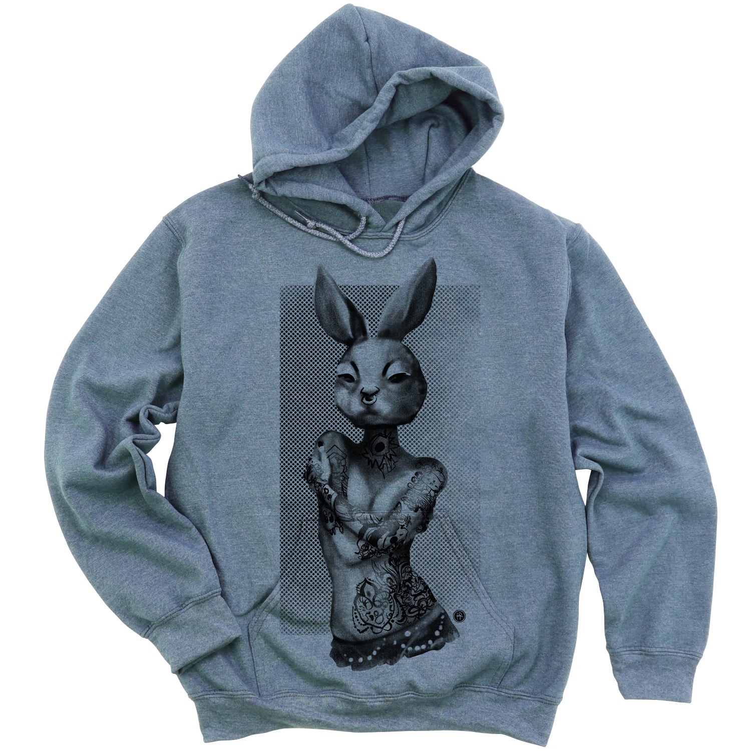 Buff Bunny Embossed Spellout Beyond Cowlneck Hoodie Women's Size
